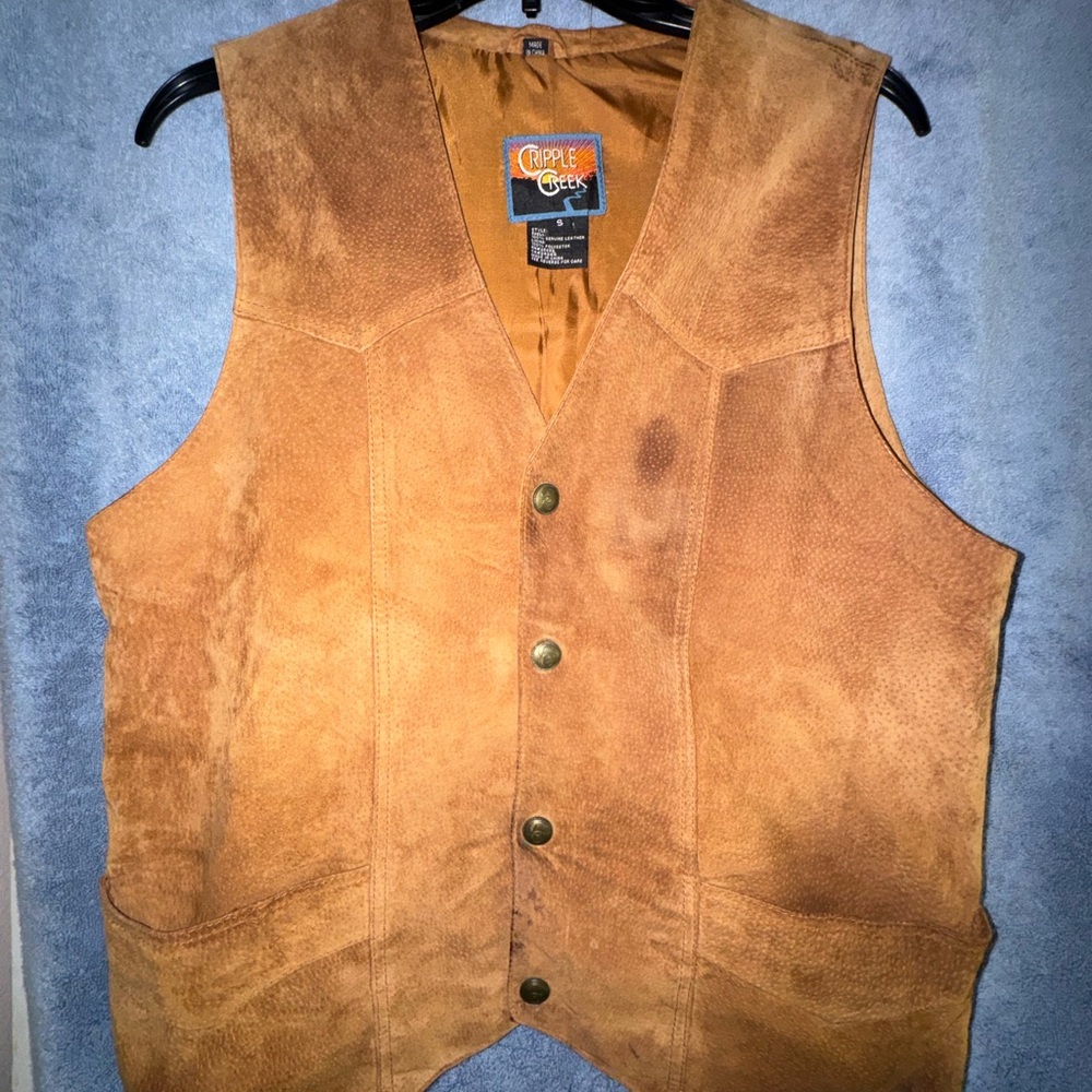 Triple Creek Men's Brown Suede Vest